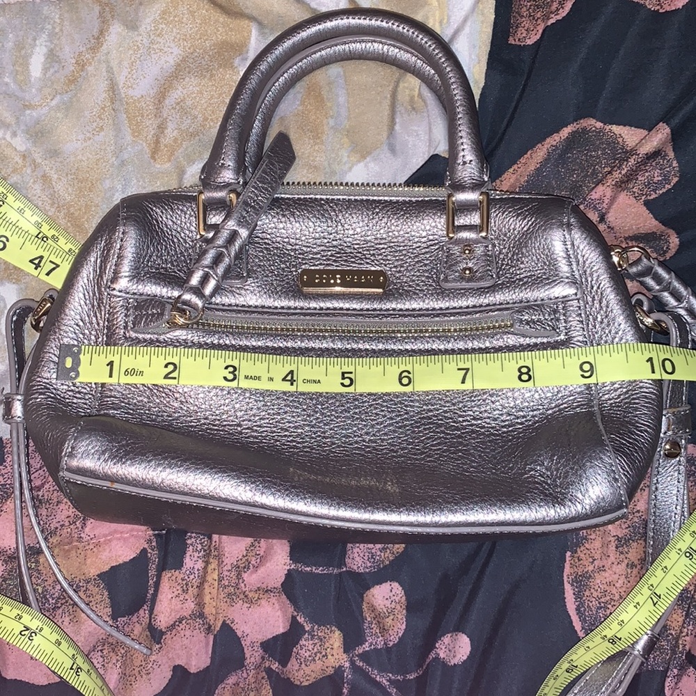 Cole Haan Metallic Silver Leather Crossbody Bag - Picture 6 of 6